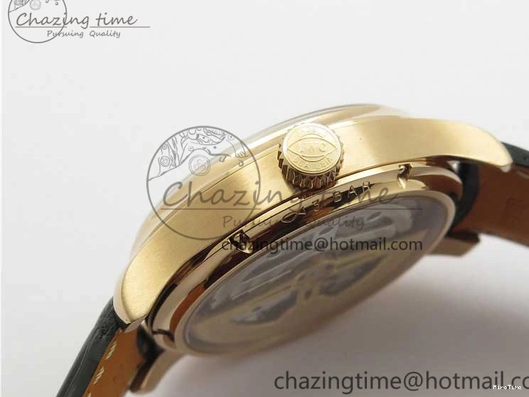 MIROTIME 0427 Elegant Portugieser Perpetual Calendar IW503302 RG V9F 1:1 Best Edition Gray Dial on Black Leather Strap A 7096